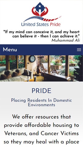 United States Pride Mobile Phone View