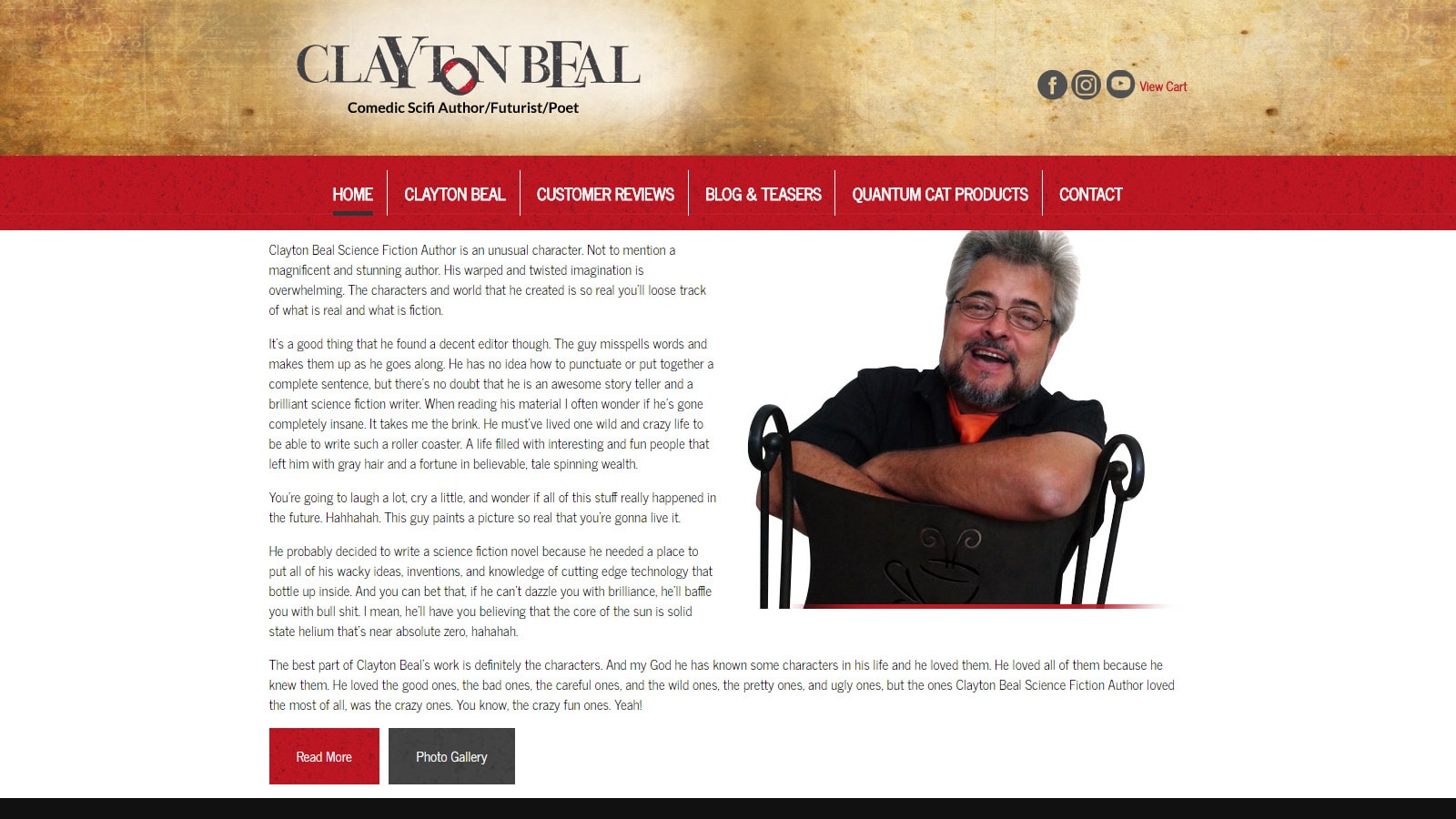 Clayton Beal Author Desktop View