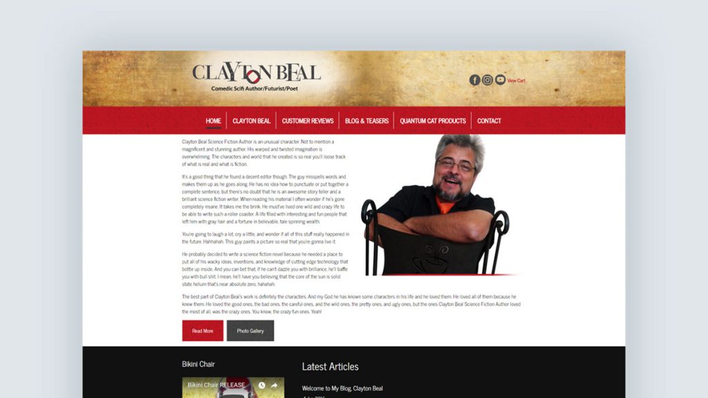 Clayton Beal - Author - Writer - Web Design