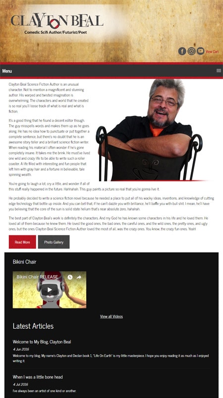 Clayton Beal Author iPad View