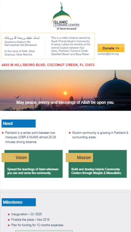 Islamic Learning Center iPad View